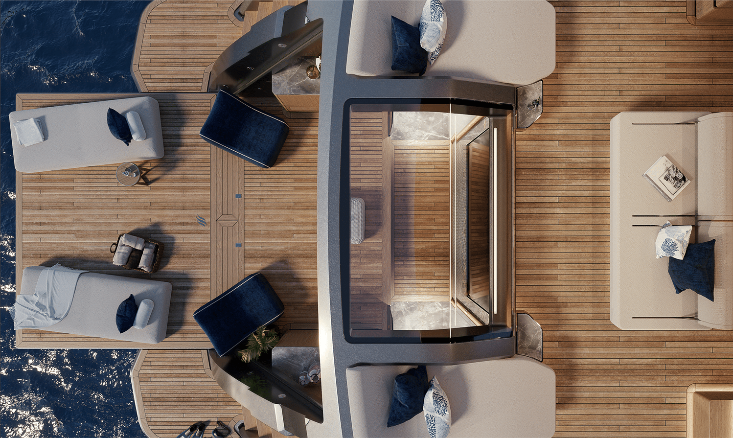 top view of the deck of the Uniesse raptor